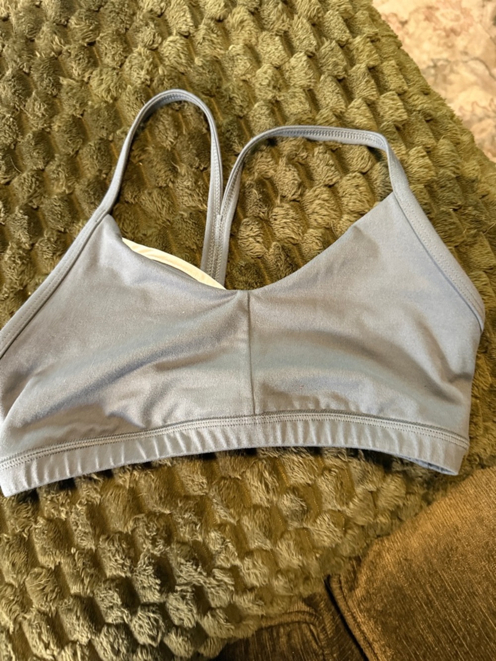 Gray fleo reinette sports bra